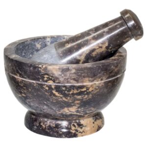 Hand-carved polished Soapstone Mortar & Pestle