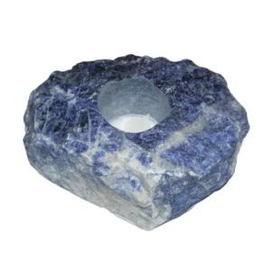 Rough Sodalite Tea Light Candle Holder