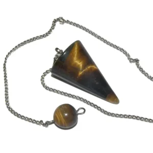 Tiger Eye Cone Pendulum Spiritual Stone Crystal