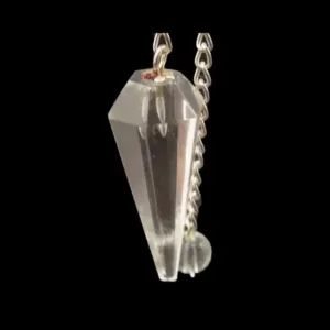 clear quarts pendulum 6 facets & bead