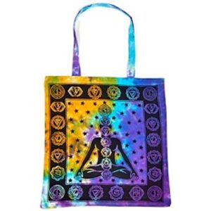 7-Chakra Yogini Meditating Shopping Tote